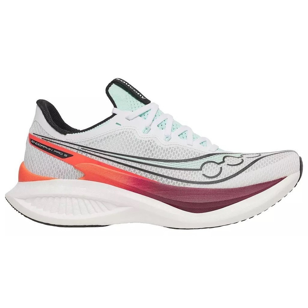 Saucony Endorphin Pro 5 Mens Running Shoes White Crimson S21064 Size 12.5 NWB